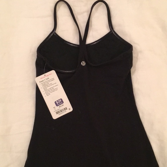 lululemon athletica Tops - Lululemon Power Y Black Tank Size 2